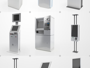 47 atm electonics terminals collection pack 3D Модель