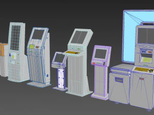 47 atm electonics terminals collection pack 3D Model