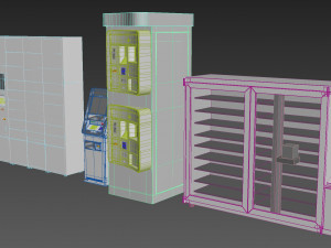 47 atm electonics terminals collection pack 3D Модель