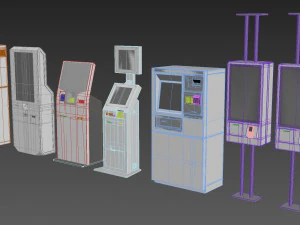 47 atm electonics terminals collection pack 3D Model