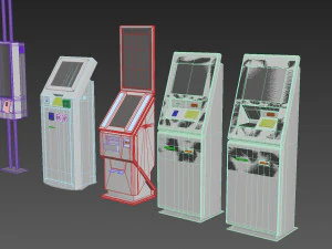 47 atm electonics terminals collection pack 3D Model