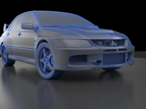 lancer evolution 9 3D Model