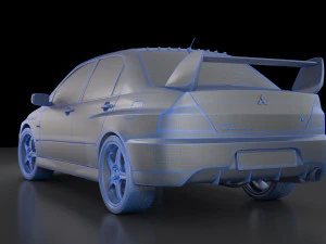 lancer evolution 9 3D Model