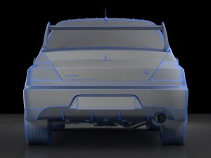 lancer evolution 9 3D Model