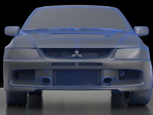 lancer evolution 9 3D Model