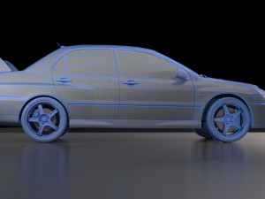 lancer evolution 9 3D-Modell