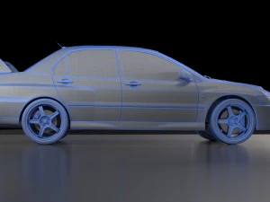 lancer evolution 9 3D Model