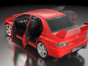 lancer evolution 9 3D Model