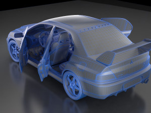 lancer evolution 9 3D-Modell