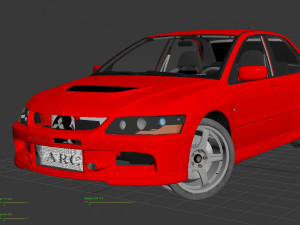 lancer evolution 9 3D-Modell