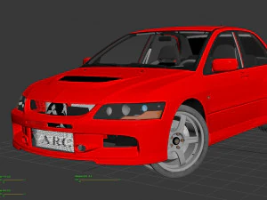 lancer evolution 9 3D Model