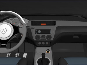 mitsubishi lancer evolution 7 3D Model