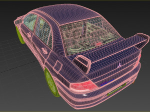 mitsubishi lancer evolution 7 3D Model