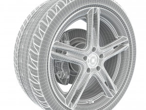 wheel tire goodyear eagle f1 Modèle 3D