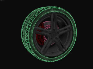 wheel tire goodyear eagle f1 3D Model