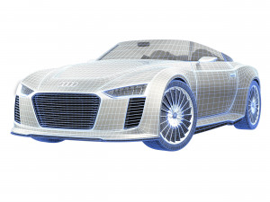 audi etron spyder 2010 3D Model