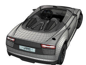 audi etron spyder 2010 3D Model