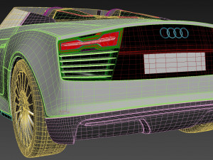 audi etron spyder 2010 3D Model