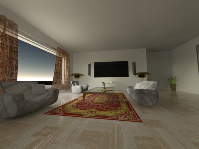living room 3D Model .c4d .max .obj .3ds .fbx .stl .blend 