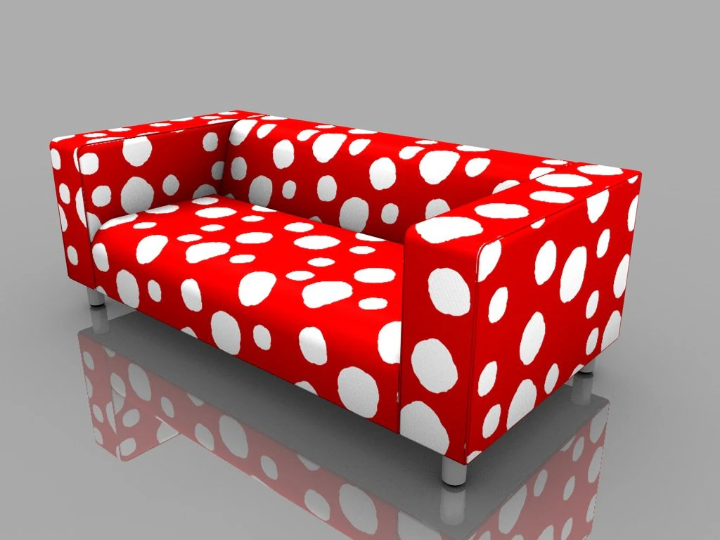 ikea sofa  klippan 3D Model .c4d .max .obj .3ds .fbx .stl .blend 