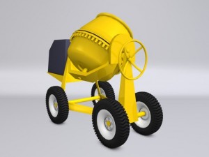 concrete mixer Model 3D