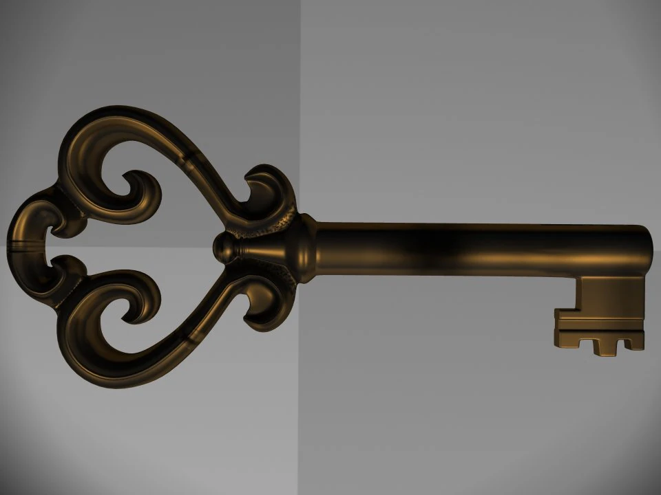old key 3D Model .c4d .max .obj .3ds .fbx .stl .blend 
