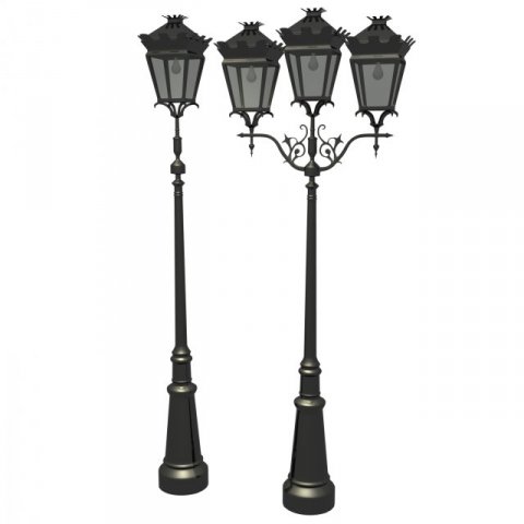street lamps Modelo 3D .c4d .max .obj .3ds .fbx .stl .blend 