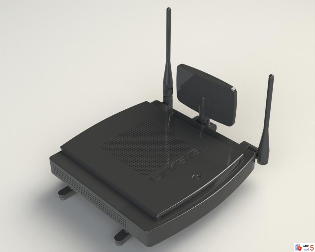 linksys router wrt600n 3D-Modell .c4d .max .obj .3ds .fbx .stl .blend 