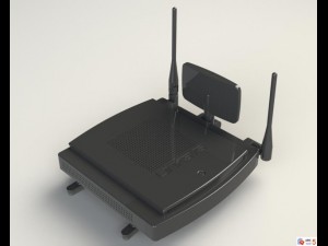 linksys router wrt600n 3D-Modell