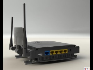 linksys router wrt600n 3D-Modell