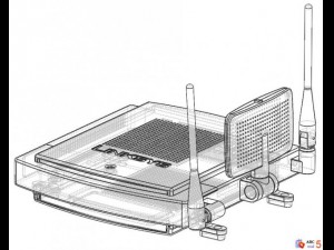 linksys router wrt600n 3D-Modell