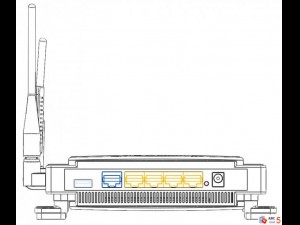 linksys router wrt600n 3D-Modell