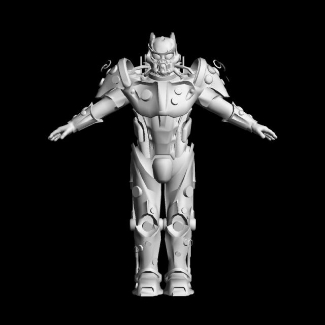 fallout telsa power suit 3D Model .c4d .max .obj .3ds .fbx .stl .blend 