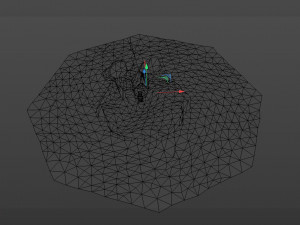 low poly island with house 3D 모델