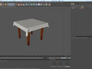 table with a tablecloth 3D Model
