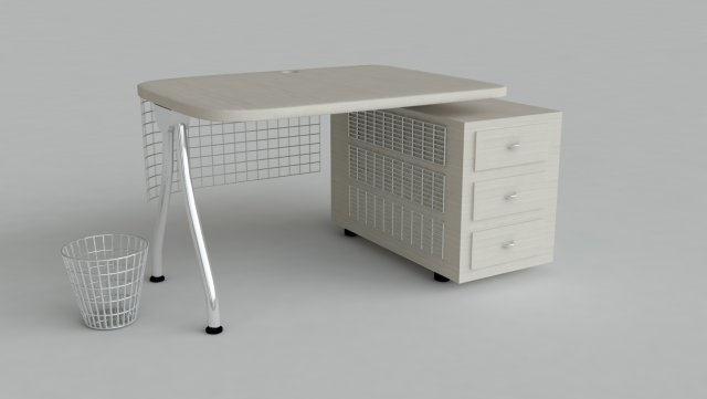 officedesk 3D Model .c4d .max .obj .3ds .fbx .stl .blend 