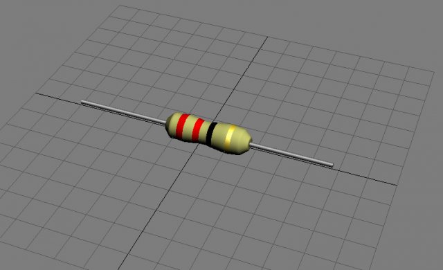 3d circuit elements resistance 3D Model .c4d .max .obj .3ds .fbx .stl .blend 