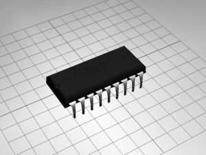 microchip pic16f84  integrated Modelo 3D