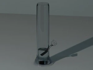 bong de vidrio Modelo 3D