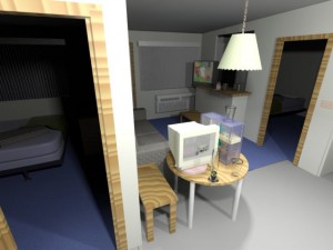 apartment living room 3D-Modell