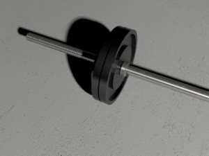 barbell and weights 3D Model