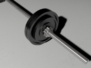 barbell and weights 3D Model