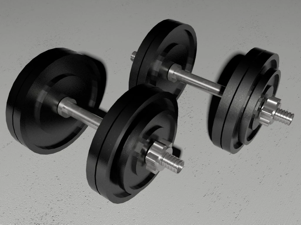 덤벨 3D 모델 .c4d .max .obj .3ds .fbx .stl .blend 