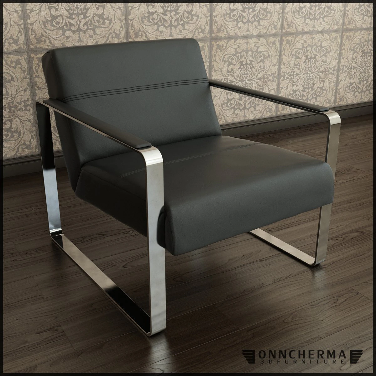armchair 3D Model .c4d .max .obj .3ds .fbx .stl .blend 