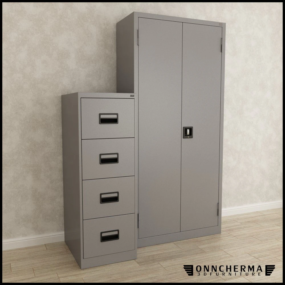 conjunto de armazenamento de escrit&oacute;rio 15 Modelo 3D .c4d .max .obj .3ds .fbx .stl .blend 