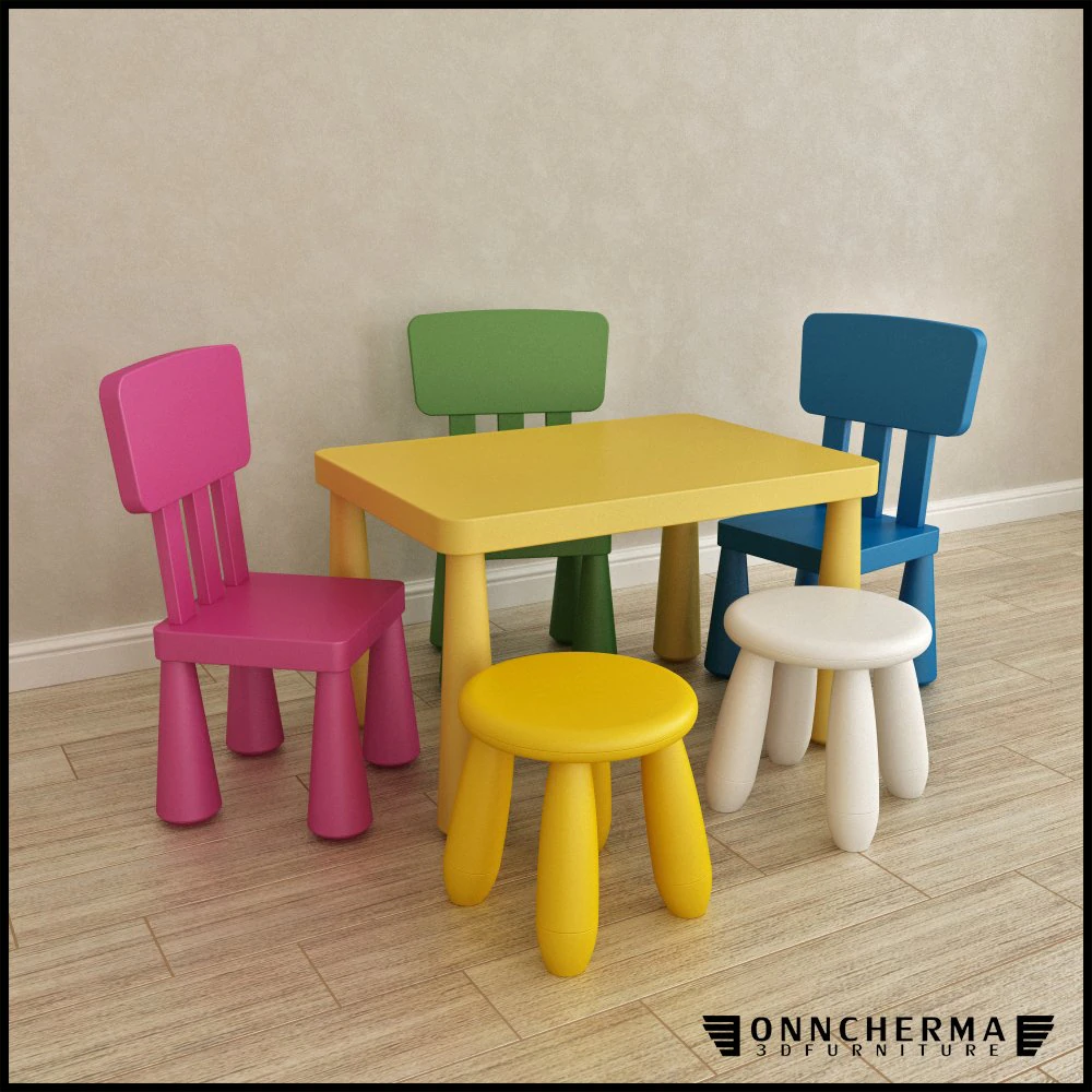 ensemble de meubles ikea mammut pour enfants Modèle 3D .c4d .max .obj .3ds .fbx .stl .blend 