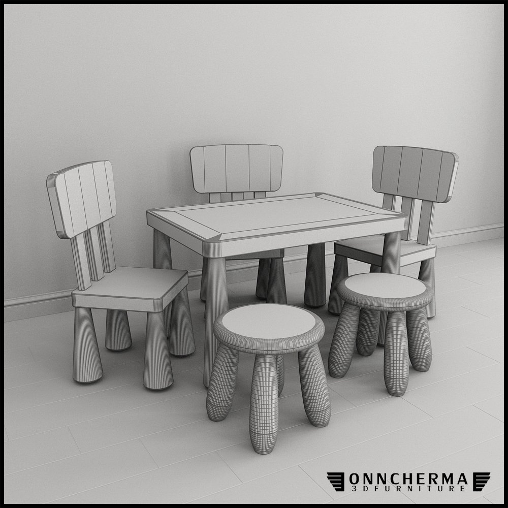 Ikea Mammut Furniture Set Kids 3d Model In Chair 3dexport
