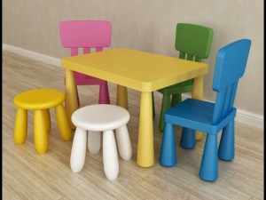 ikea mammut furniture set kids Modelo 3D