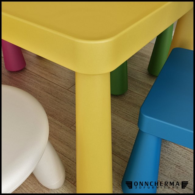 ikea mammut furniture set kids 3D