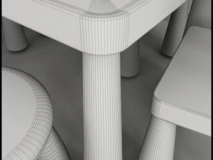 ensemble de meubles ikea mammut pour enfants Modèle 3D